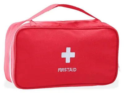 Image de Trousse de premiers secours, rouge, étanche, en nylon, 1 pièce