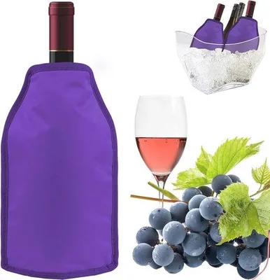 Produktbild von Famanu Kühlmanschetten für Wein und Getränke - Lila