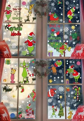 Produktbild von Famanu Weihnachtsfenstersticker Set - 12 Bögen mit 217 Teilen für kreative Fensterdekoration