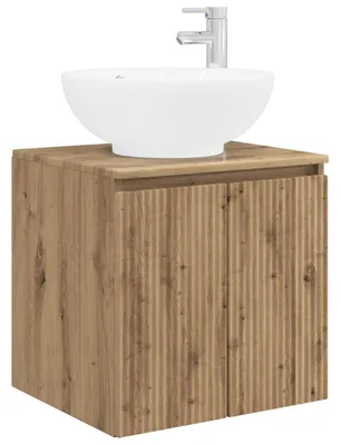 Image de vidaXL Meuble-lavabo mural en chêne Artisan 49,5 x 44,5 x 65 cm