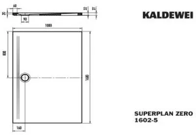 Produktbild von Kaldewei 360247980675 DW SUPERPLAN ZERO Mod.1602-5, 1000 x
