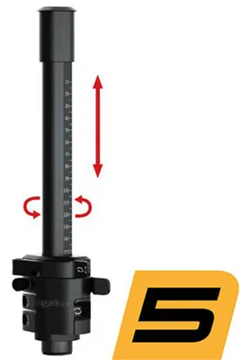 Produktbild von Humpert/Ergotec Vorbauerhöhung UP & DOWN TURN Ø=28,6mm, Aluminium, H=70-190mm