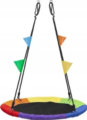 Produktbild von Schaukel Nestschaukel Rundschaukel Kinderschaukel Netzschaukel Tellerschaukel Für Kinder100cm 150kg