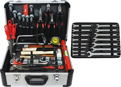 Produktbild von FAMEX 720-88 Profi Alu Werkzeugkoffer mit Werkzeug Set - PROFESSIONAL