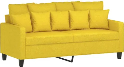 Produktbild von vidaXL 2-Sitzer-Sofa Hellgelb 140 cm Stoff