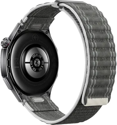 Produktbild von Stravo Nylon Sportarmband 18 mm mit Klettverschluss, atmungsaktiv & weich, für Garmin Venu, Vivoactive, Forerunner, Huawei GT - Grau