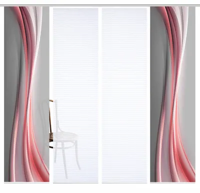 Produktbild von 84070 ELANIA Schiebegardine aus recyceltem Polyester, halbtransparent
