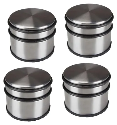Productafbeelding van Deurstopper set, 4-delig, rond, zonder boren, met rubberen ring