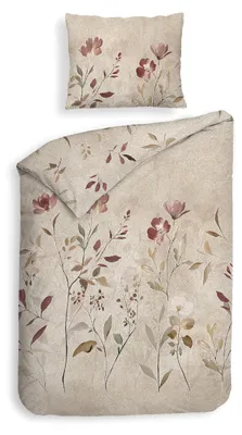 Produktbild von Heckettlane Bettbezug Baumwoll-Satin Caterina - 155x220 cm + 1x Kissenbezug 80x80 cm in Natural