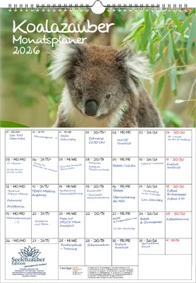 Produktbild von Koalazauber Planer DIN A3 Kalender für 2026 Koalabären, Koala - Seelenzauber