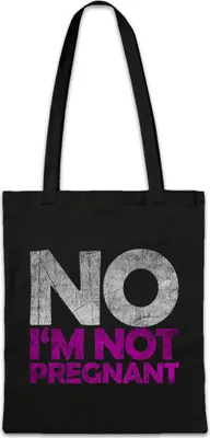 Produktbild von Urban Backwoods No I'm Not Pregnant, Stofftasche, Farbe: Schwarz