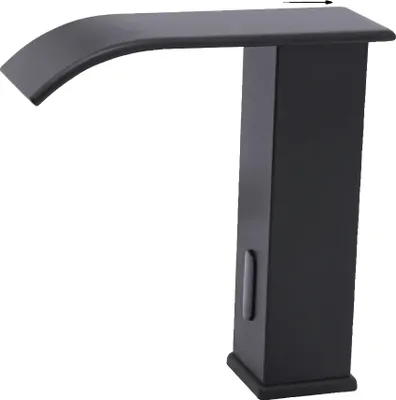 Produktbild von Waschbeckenarmatur, automatische Sensorsteuerung, eleganter Wasserfallfluss, schwarz