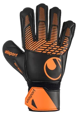 Zdjęcie produktu dla Rękawice bramkarskie Uhlsport Fangmaschine Soft Resist+ Flex Frame, kolor pomarańczowy, czarny, rozmiar 10, kolor pomarańczowy, czarny, rozmiar 10