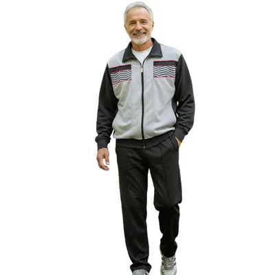 Produktbild von Herbold Sportswear Herren Freizeitanzug Gr.56 schwarz-grau