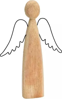Produktbild von Engel aus Holz/Metall 27cm