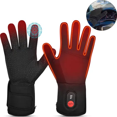 Produktbild von Elektrische Heizhandschuhe mit 3 Heizstufen, Touchscreen, 3000mAh Akku, winddicht und für Outdoor geeignet