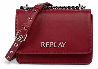 Image de REPLAY sac à épaule bandoulière sac à épaule Crossbody Bag Red rouge foncé
