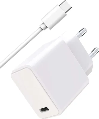 Immagine prodotto di WOW, alimentatore USB-C 20W con cavo USB-C a USB-C da 1 m, bianco
