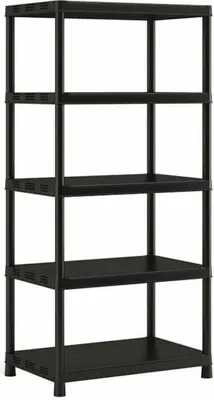Immagine prodotto di Mensola KIS in resina, 5 ripiani, nero L90xH187xP60 cm