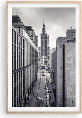 Produktbild von Gerahmtes Poster - Rahmen in heller Eiche - Warschau Palast Kultur - 61x91,5 cm - Wand Bild - Wanddeko - Wandbilder - Kunstposter - Wandposter - Bilderrahmen - Bilder - Kunstdruck - P2NPA61x91-4382