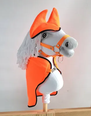 Produktbild von Hobby Horse A3 Set: Decke + Fliegenmuffs - Neon Orange