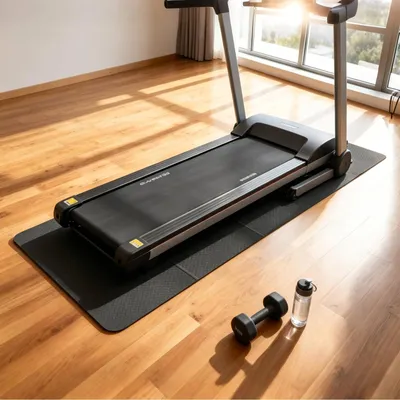 Produktbild von Faltbare Bodenschutzmatte, 183 x 61 cm, 4 mm dick, für Fitnessgeräte