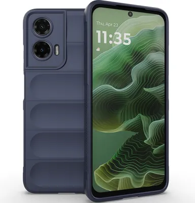 Produktbild von Handyhülle für Motorola Moto G35 Weich TPU Silikon Stossfest Anti-rutsch Hülle Dunkelblau