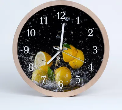 Produktbild von Holzuhr 30fi cm wanduhr - Zitronen-Frucht