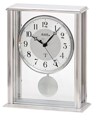 Produktbild von AMS 5190 Funkpendeluhr Biel, Silber, Metall, Mineralglas
