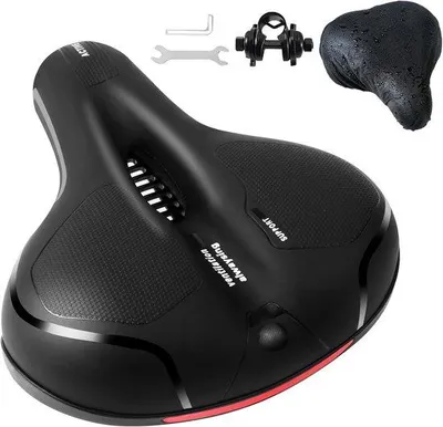 Zdjęcie produktu dla Wygodne siodełko rowerowe Pro Max wykonane z miękkiej pianki memory, ergonomiczne i oddychające, idealne do rowerów miejskich i rowerów górskich, szerokie i odpowiednie dla