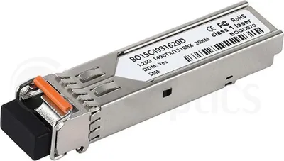 Zdjęcie produktu dla BlueOptics SFP-17BD-BO, Swiatłowód, 1250 Mbit/s, SFP, SFP, BX-D, 20000 m