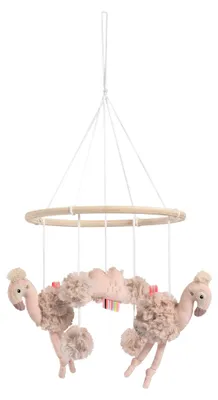 Immagine prodotto di Carosello di fenicotteri in legno Baby Fehn, rosa