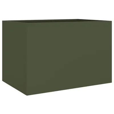 Produktbild von Pflanzkübel Olivgrün 62x47x46 cm Stahl