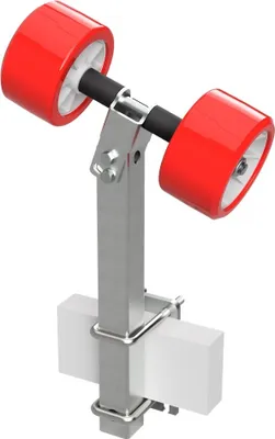 Obrázok produktu pre 2-násobný Kyvadlové valčeky valčeky príves na čln TPU SUPROD RKSRLX-2-TPU, Ø 120 mm, červená/sivá