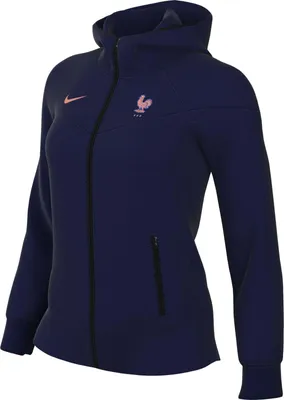 Produktbild von Fff Tech Windrunner Nike Football Fleece-Kapuzenjacke Für Damen, Blue Void/Light