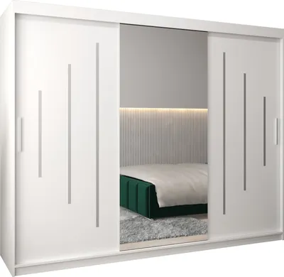 Produktbild von Kleiderschrank, Schiebetürenschrank Schlafzimmer, Schrank mit Spiegel YORK 1 250 cm