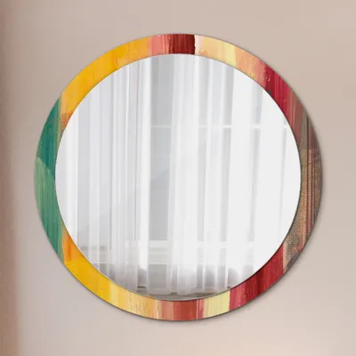 Produktbild von Spiegel - Mirror zum Wandspiegel Schlafzimmer – Schminkspiegel- abstrakt Gemälde- Ø100cm