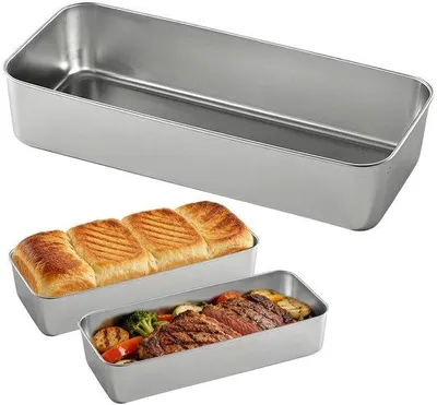 Productafbeelding van RVS Bakvorm Rechthoekig 33 x 15 cm voor Taarten en Brood