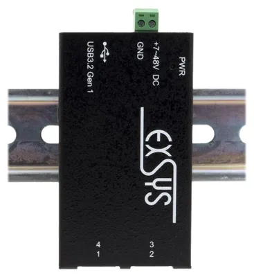 Image de EXSYS EX-1181HMS, USB 3.2 Gen 1 (3.1 Gen 1) Type-B, USB 3.2 Gen 1 (3.1 Gen 1) Type-A, 5000 Mbit/s, Noir, Métal, 1,5 m