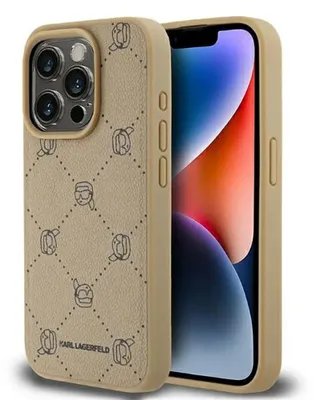 Zdjęcie produktu dla Etui Karl Lagerfeld Karl Heads MagSafe do iPhone 15 Pro Max beżowy