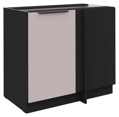 Zdjęcie produktu dla Szafka narożna AGAFIJA - 105 cm, kaszmir / czarny