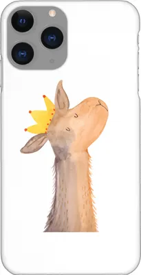 Produktbild von Mr. & Mrs. Panda Iphone 11 Pro Handyhülle Lamakopf König - Weiß - Geschenk, Handy Case, Premium Kunststoff, Papa, Abi, Lamas, Abitur, Lama, Mama