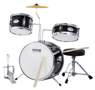 Obrázok produktu pre VEVOR Sada bicích nástrojov Drum Starter 3-dielna čierna