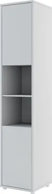 Produktbild von MEBLINI Schrank für Schrankbett Bed Concept - Hochschrank mit Ablagen und Fächern - Nachttisch - BC-08 - Grau Matt