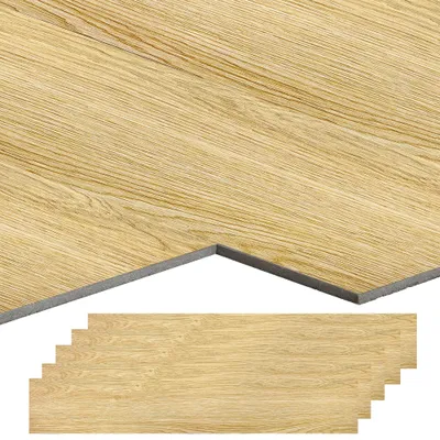 Obrázok produktu pre XINZI PVC podlahová krytina – samolepiaca vinylová podlaha s dizajnom prírodnej textúry, samolepiace dlaždice, vodovzdorná (žltá, balenie 5 m²: 36 dlaždíc)