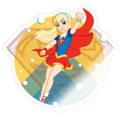Produktbild von Spreadshirt Super Hero Girls Supergirl Sticker Aufkleber, 10 x 10 cm, Transparent glänzend