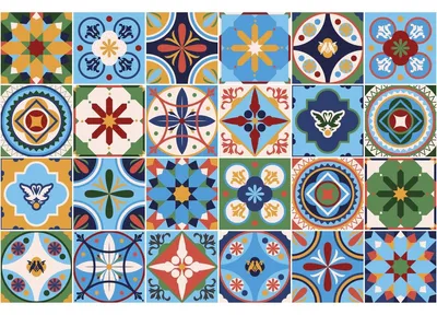 Produktbild von Selbstklebende Fliesenaufkleber für Küche und Bad – 24 Zementfliesenaufkleber, Azulejos Lidina – 24 Aufkleber, 15 x 15 cm