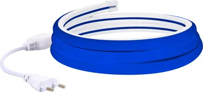 Produktbild von LED Streifenrolle Neon Dimmbar 220V 50m Blau Halbrund 180° 7.5W/m Schnitt 100cm IP67 Blau