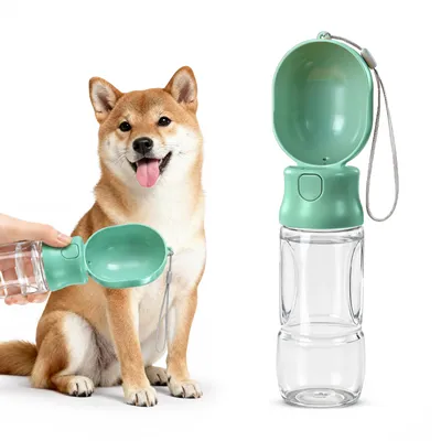 Produktbild von Trinkflasche hunde für unterwegs, 500ml Tragbare hundetrinkflasche, auslaufsicher, Für Hunde und Katzen, Reise Zubehör hunde wasserflasche