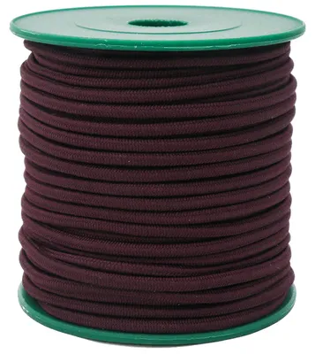 25m extra starke Gummikordel 3mm, Gummiband, Bekleidungsgumm aubergine